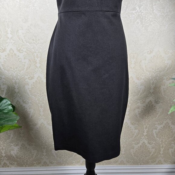 Roland Mouret for Banana Republic Size 10 Black Bodycon Sheath Dress Square Neck - Picture 3 of 9